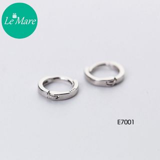 Khuyên tai bạc Simple round E7001