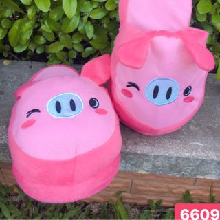 Dép lông heo hồng