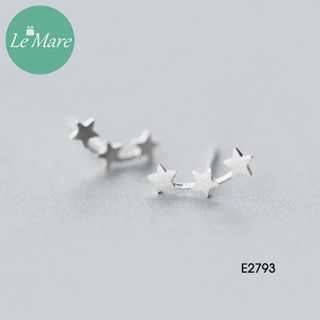 Khuyên tai bạc Simple Drawing Star E2793