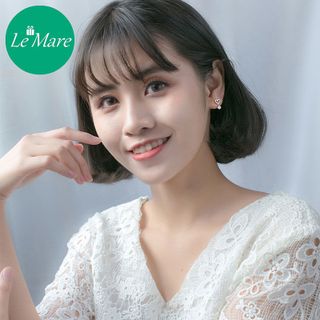 Khuyên tai Tim rỗng thả đá E2113