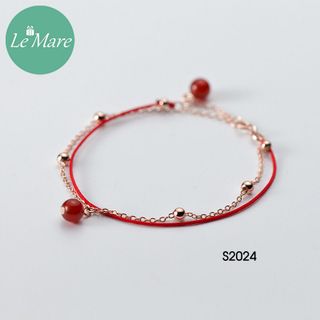 Lắc tay bi bạc dây chỉ đỏ S2024