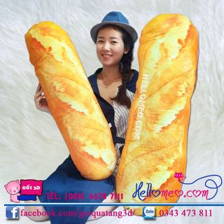 Gối Ôm 3D Bánh Mỳ Cho Bé Size Trung