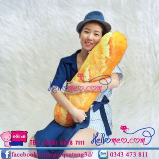 Gối Ôm 3D Bánh Mỳ Cho Bé Size Trung
