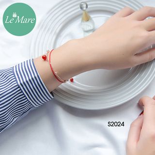 Lắc tay bi bạc dây chỉ đỏ S2024