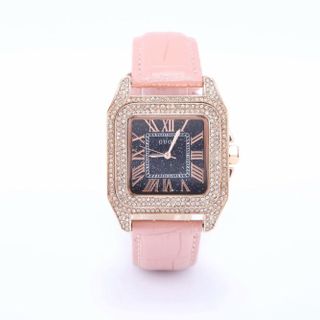 Đồng hồ nữ GUOU 8215 mặt vuông đính đá
