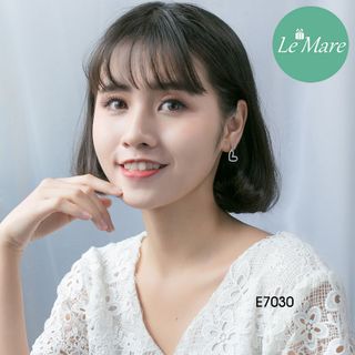 Khuyên Tai Tim Rỗng Đính Đá E7030