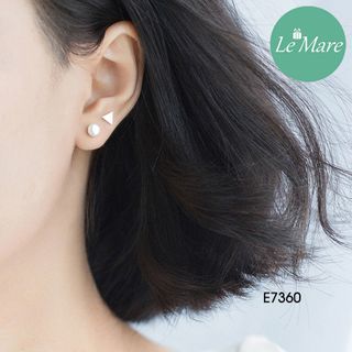 Khuyên tai Đa giác hình học E7360 bạc