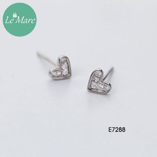Khuyên tai tim đính đá E7288