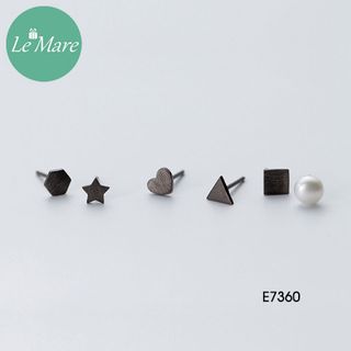 Khuyên tai Đa giác hình học E7360 bạc