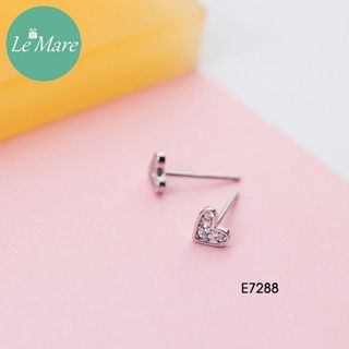 Khuyên tai tim đính đá E7288