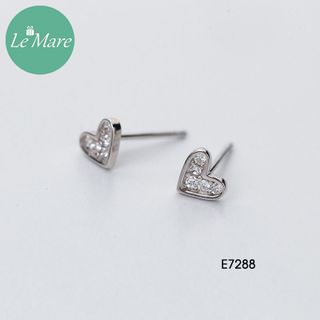 Khuyên tai tim đính đá E7288