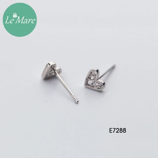 Khuyên tai tim đính đá E7288