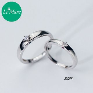 Nhẫn đôi đính đá I Love You J3291 nữ