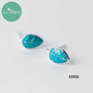 Khuyên tai lá xanh ngọc bích E5906