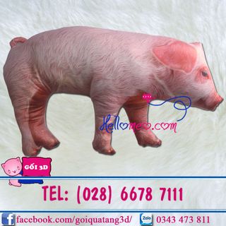 Gối Ôm 3D Hình Con Heo Cho Bé Size Lớn