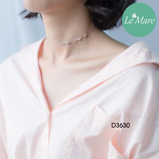 Dây chuyền choker bạc ZigZag D3630