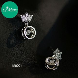 Khuyên tai Vương miện đính đá M0001