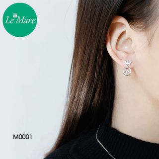 Khuyên tai Vương miện đính đá M0001