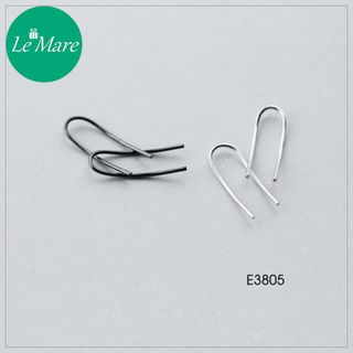 Khuyên tai bạc chữ U E3805