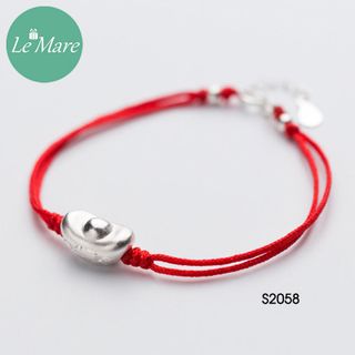 Lắc tay chỉ đỏ charm Thỏi bạc S2058