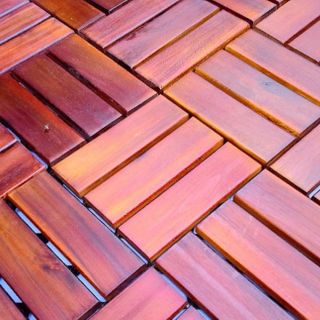 VÁN SÀN GỖ TỰ NHIÊN VỈ NHỰA - NÂU ĐỎ 12 NAN
