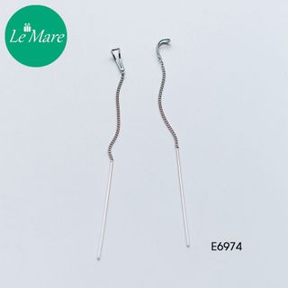 Khuyên tai bạc giọt nước thả dài E6974
