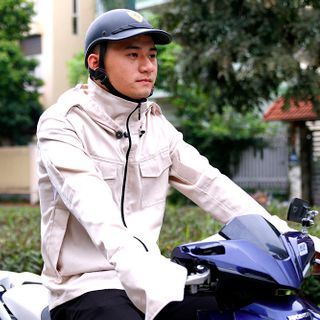 Áo chống nam màu kem