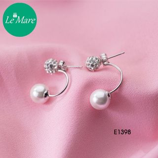 Khuyên tai Ngọc trai uốn thả E1398