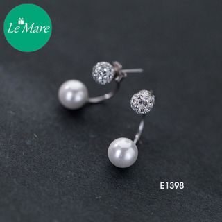 Khuyên tai Ngọc trai uốn thả E1398