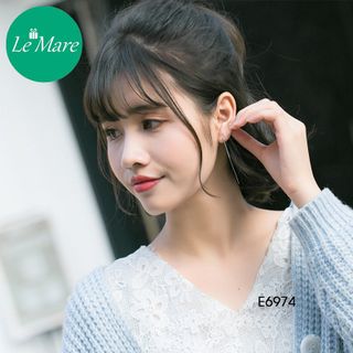 Khuyên tai bạc giọt nước thả dài E6974