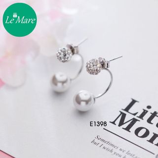 Khuyên tai Ngọc trai uốn thả E1398