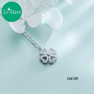 Dây chuyền cỏ 4 lá đính đá titi D4129