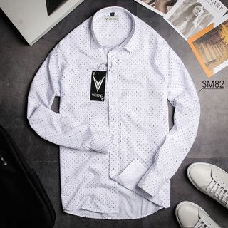 Áo Sơ Mi Nam Họa Tiết Công Sở Không Nhăn Không Xù