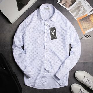 Áo Sơ Mi Nam Họa Tiết Công Sở Không Nhăn Không Xù