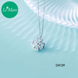 Dây chuyền cỏ 4 lá đính đá titi D4129