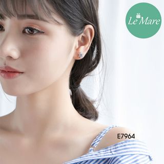 Khuyên tai bông tuyết mix xanh E7964