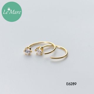 Khuyên tai móc đá đơn E6289