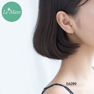 Khuyên tai móc đá đơn E6289