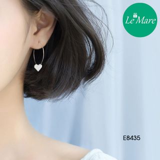 Khuyên tai mặt tim đính đá E8435