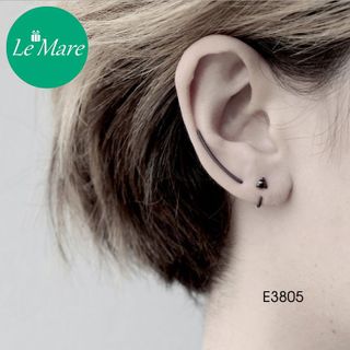 Khuyên tai bạc chữ U E3805