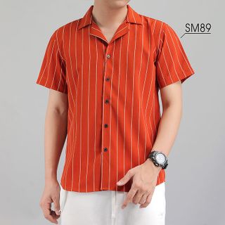 Áo Sơ Mi Kẻ Sọc Tay Ngắn Kiểu Dáng Unisex Phong Cách Thời Thượng giá sỉ