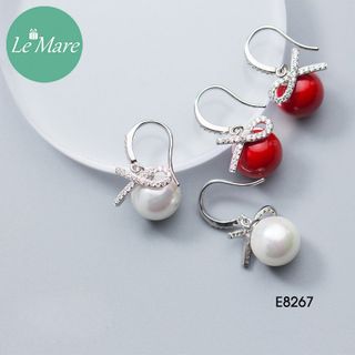 Khuyên ruy băng thả ngọc trai E8267