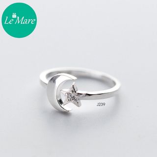 Nhẫn Trăng khuyết sao đính đá J239