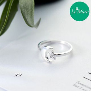 Nhẫn Trăng khuyết sao đính đá J239
