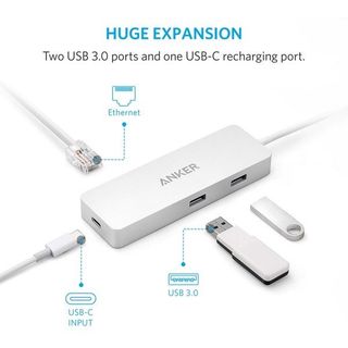 Bộ Chia Cổng Anker USB-C Hub Ethernet và Power Delivery - A8302