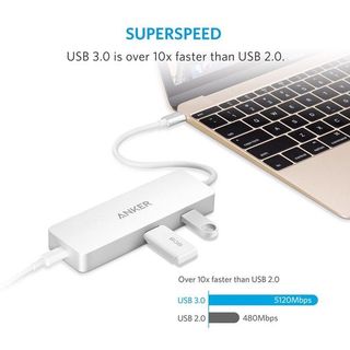 Bộ Chia Cổng Anker USB-C Hub Ethernet và Power Delivery - A8302