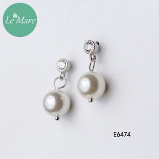 Khuyên tai titi thả ngọc trai E6474
