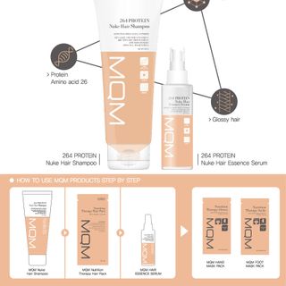 Dầu Gội MQM 264 Protein Nuke Hair Shampoo Ngăn Rụng Tóc Phục Hồi Tóc Hư Tổn