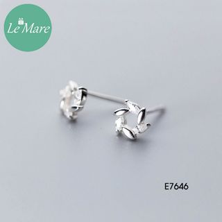 Khuyên tai Lá sáu cánh đính đá E7646