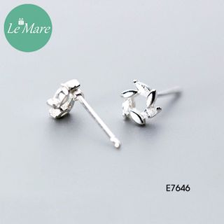 Khuyên tai Lá sáu cánh đính đá E7646